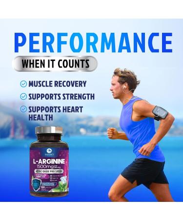 L-Arginine Complex 1500mg - 3X Strength L-Agrinine & L-Citrulline Supplement - Premium Heart Health & Muscle Supporting Nitric Oxide Booster & Energy Blend - for Men & Women Bottled USA - 120 Capsules 120 Count (Pack of 1) - Buy Online on GoSupps.com