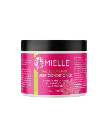 Mielle Babassu & Mint Apr s-shampoing profond aux prot ines traitement hydratant et revitalisant r paration hydratante pour cheveux secs ab m s et cr pus 227 ml (lot de 1)