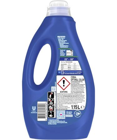 Coral Liquid Detergent - Optimal Color Protection for Radiant Colors | 6-Pack Citrus 191.67 ml | 23 Wash Loads - Buy Online on GoSupps.com
