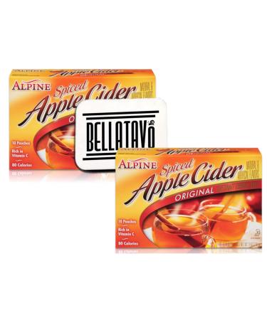 Original Spiced Apple Cider Drink Mix Bundle. Includes Two-7.4 Oz Boxes of Alpine Spiced Apple Cider Original Drink Mix Plus a BELLATAVO Ref Magnet. Each Box Contains 10 Alpine Apple Cider Packets!