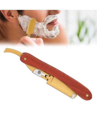 Manual razor stainless steel men's razor portable razor wooden handle men manual beard trimmer trimmer men's rasier knife