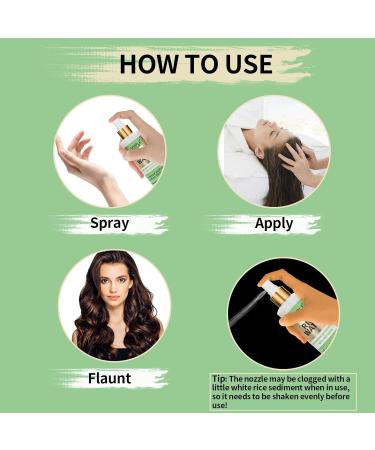 7.14 FL OZ Rice Water For Hair Growth All Natural Vegan Leave in Rice Water Spray Hair Care Products for Woman & Men Rice Water Hair Growth Spray Hair Mist For Dry Frizzy Weak Damaged Hair - Buy Online on GoSupps.com