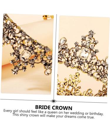 MAGICLULU 1pc Baroque Crown Womens Headbands Hairband for Skincare Baroque for Womens Bridal Headpiece Vintage Headdress Baroque Vintage Crowns Wedding Accessories Bride Alloy 14.5x5.5CM White - Buy Online on GoSupps.com