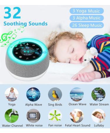 2-in-1 White Noise Machine Baby with Night Light | 32 Soothing Sounds | USB Rechargeable | Perfect for Adults & Kids | Sleep Sound Machine for Sleeping, Travel, Office - Buy Online on GoSupps.com