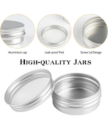 20 Pcs 15ml Aluminum Empty Cream Boxes - Travel-Friendly Round Tin Can with Screw-Top Lid for Lip Balm & Cosmetics - Includes Sticker & Mini Spatula - Buy Online on GoSupps.com