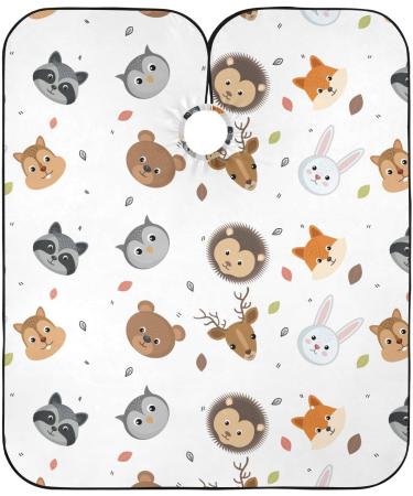 Waterproof Barber Cape - Unisex Hair Cutting Bib with Bear Fox and Cheetah Patterns for Men - Buy Online on GoSupps.com