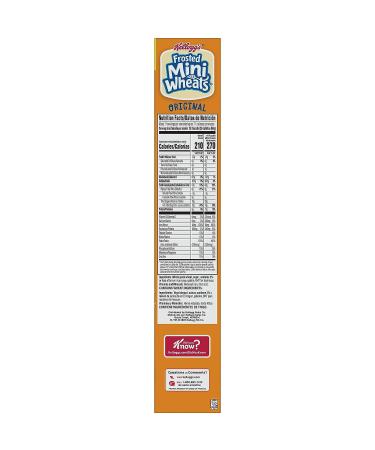 Kellogg's Frosted Mini-Wheats Cereal 24oz Family Size - High-Fiber, Whole Grain, Original Flavor - Buy Online on GoSupps.com