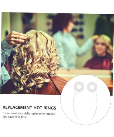 Mikinona 2pcs Ceramic Heating Plates Hot Ring for Hair Dressing Hair Curling Wand Hairdressing Appliance Ceramic Coil Coils Appliance Repair Ceramic Coil Tool Plastic Electro-Thermal White - Buy Online on GoSupps.com
