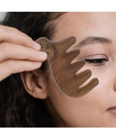 Nolitoy Wooden Scalp Massage Comb - Cat Design Sandalwood Gua Sha Acupuncture Stimulator for Full Body Acupressure - Buy Online on GoSupps.com