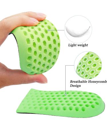 Height Increase Insoles for Men Women Elastic Shock Absorbing Heel Lift Inserts Shoe Cushion Pad Soft Comfort Height Lift Shoes Insoles (3.5cm Black&Green) 3.5cm Black&green - Buy Online on GoSupps.com