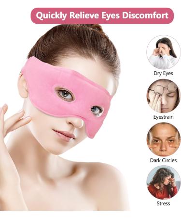 Gel Ice Eye Mask with Acupoint Magnets - Reusable Cold Hot Compress Therapy for Eye Strain Relief, Dark Circles, Puffy Eyes, Migraine - Buy Online on GoSupps.com