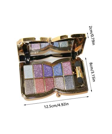 Glitter Eyeshadow Palette - 10 Highly Pigmented Shimmer Colors | Waterproof & Long Lasting Nude Makeup Set - Buy Online on GoSupps.com