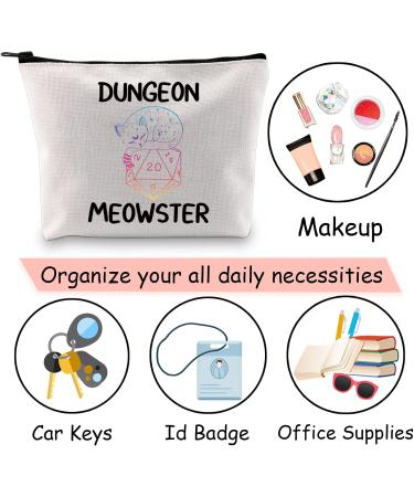 JXGZSO Dungeon Meowster Cosmetic Bag Dungeons and Cat Lover Gift Funny DND Gamer Gift Dungeon moewster  - Buy Online on GoSupps.com