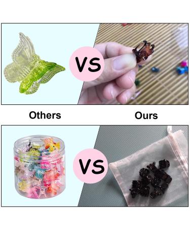 50 Pack Mini Butterfly Hair Clips in 12 Gradient Colors - Cute Hair Accessories for Women and Girls with Box Packaging - Buy Online on GoSupps.com
