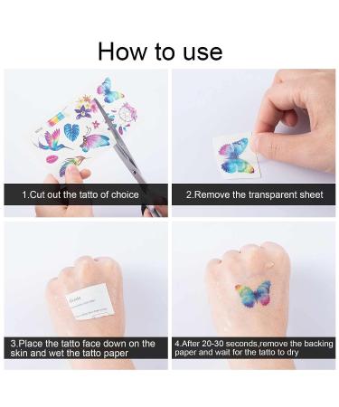 PAGOW Glitter Butterfly Temporary Tattoos - 20 Sheets, Self-adhesive and Waterproof Stickers for Kids, Women, Girls - Perfect for Birthday Parties and Goodie Bags (Style 4) - Buy Online on GoSupps.com