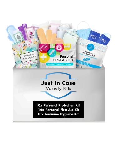 Just in Case Variety Pack | 30 Assorted Individual Personal Kits | Give The Gift of Convenience with These Charity Kits | Natural Disasters Homeless Friends and Family in Need (Butterfly & Multi) Butterfly & Multi-color