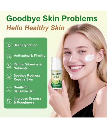 Tacruitf Beef Tallow Balm 100% Grass Fed Beef Tallow Whipped Moisturizer for Sensitive Skin Handmade All-Natural Moisturizer for Soft And Smooth Skin (7 Oz Unscented) - Buy Online on GoSupps.com