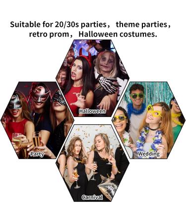 WLLHYF 1920s Headbands for Women Black Feather Hairband Rhinestone Crystal Flapper Headpiece 20s Vintage Beaded Leaf Hairband Hair Valentines Accessory for Girls Costume Party (Black Crystal) - Buy Online on GoSupps.com