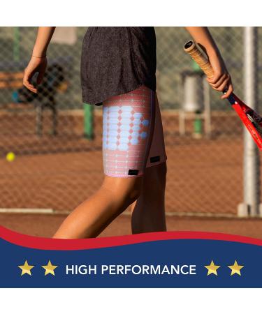 Doctor Developed Thigh Compression Sleeve - Breathable Leg Wraps for Men and Women - Groin & Hamstring Support Brace - X-Large Pink (1 Pair) with Handbook - Buy Online on GoSupps.com