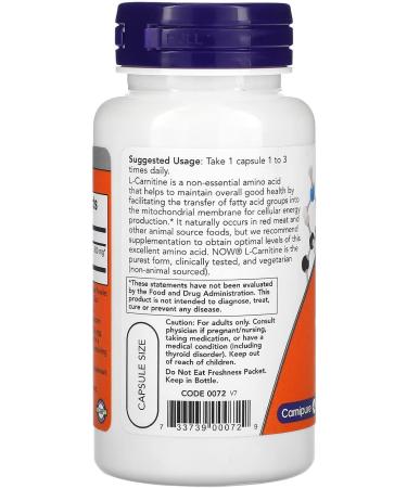 L-Carnitine 500 mg - 60 Capsules | Premium Fat Burner & Energy Booster | Ships Internationally - Buy Online on GoSupps.com