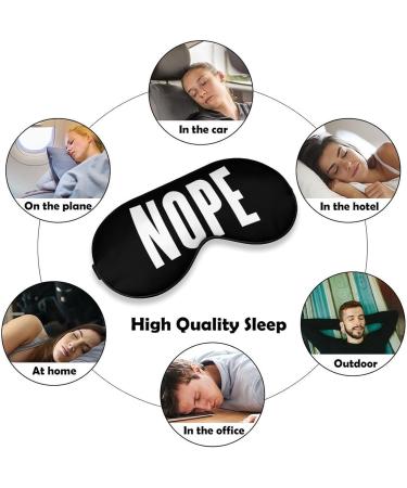Buy Nope Logo Soft Eye Mask - Adjustable Light Blocking Sleep Mask for Men & Women | Perfect for Travel & Naps - International Shipping Available - Buy Online on GoSupps.com