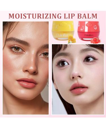 Bee Lip Balm Lip Mask Honey Pot 5 Pcs Propolis Moisturizing Balm with Applicator Day & Night Hydrating Lip Treatment for Dry Lips (5 Flavors Set) 5pcs - Buy Online on GoSupps.com
