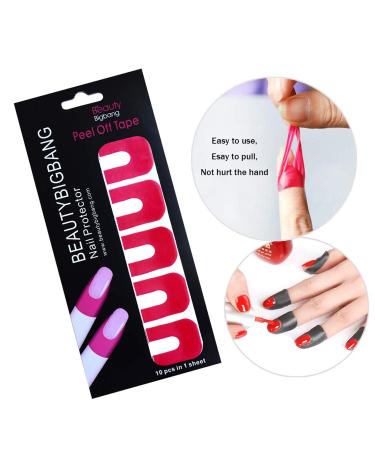 BEAUTYBIGBANG Plastic Nail Polish Protector - 100 Piece Disposable Nail Art Sticker Tape - Buy Online on GoSupps.com