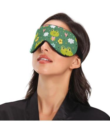 Light Blocking Breathable Eye Mask for Men and Women - Adjustable for Travel, Yoga, Meditation - Funny Frogs Design - Deep Sleep Comfort - Buy Online on GoSupps.com