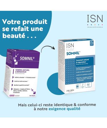 ISN - Ineldea Natural Health Somnil- Food Supplement- Melatonin Plants Vit.B6 Tryptophan - Facilitates falling asleep - Improves sleep - No habituation or side effects - Pack of 2 - Buy Online on GoSupps.com