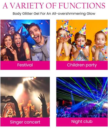 Buy DAGEDA Silver Body Glitter - 100ml Chunky Rave & Festival Accessories | Holographic Face & Hair Glitter for Mermaid Makeup - Buy Online on GoSupps.com