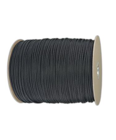 Paracord Planet Paracord (50+ Colors) - 1,000 Foot spools - 250 Foot spools - 100 feet Hank Black 100 Feet