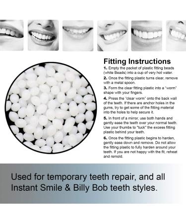 Instant Smile Billy Bob Replacement Fitting Beads - 12 Packs | Fake Teeth Adhesive - Buy Online on GoSupps.com
