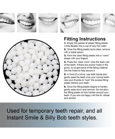 Instant Smile Billy Bob Replacement Fitting Beads - Pack of 8 | Thermal Adhesive for Fake Teeth - Buy Online on GoSupps.com