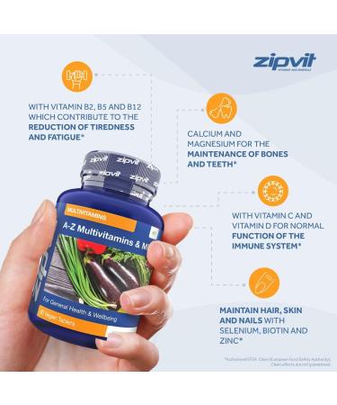 Vegan Multivitamin Tablets for Women & Men - 90 Tablets - 6 Month Supply - 25 Essential Vitamins & Minerals - Buy Online on GoSupps.com