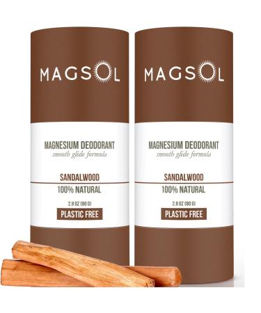 Plastic Free Natural Deodorant for Men - 2 Pack of 100% Biodegradable Paper Tube Packaging - Ecofriendly Sustainable Aluminum Free Baking Soda Free Sandalwood - Buy Online on GoSupps.com
