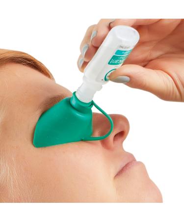 Collections Etc 2-in-1 Eye Drop Bottle Dispenser & Eye Wash Guide Aid