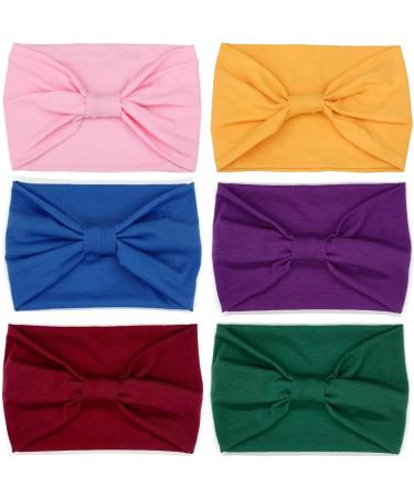 VENUSTE Wide Headbands for Women - Fashionable Knotted Hair Bands 6PCS (Bright Color) - Buy Online on GoSupps.com