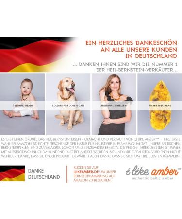 Amber Necklace for Dogs & Cats - Natural Tick & Flea Protection Collar 20cm - Buy Online on GoSupps.com