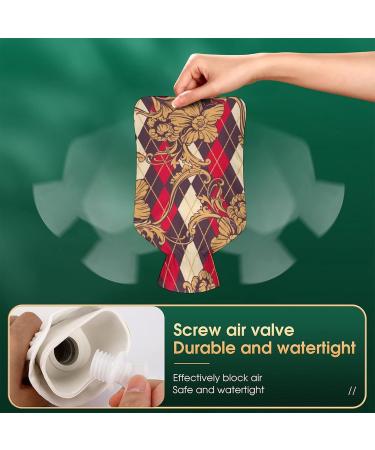 Hot Water Bottle with Lid - Floral Rubber Hot Water Bag for Pain Relief Cramps & Foot Warmer | Hot & Cold Therapy - Buy Online on GoSupps.com
