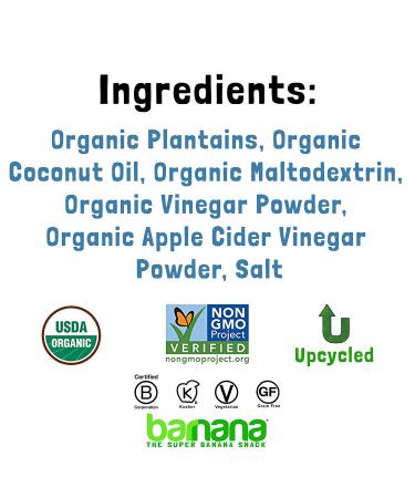 Barnana Organic Salt & Vinegar Plantain Chips - Crunchy Snack - 5 oz - Buy Online on GoSupps.com