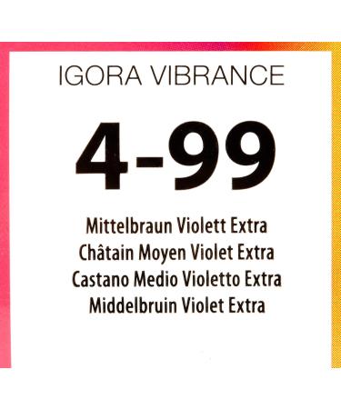 Schwarzkopf Igora Vibrance 4-99 Medium Brown Violet - Vibrant Hair Color 1 Pack | International Shipping - Buy Online on GoSupps.com