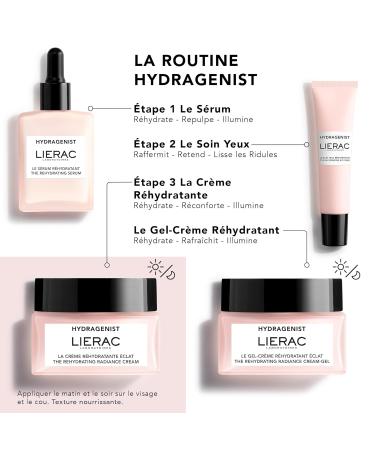 Lierac Hydragenist Rehydrating Radiance Cream Refill - Natural Hyaluronic Acid Moisturizer for All Skin Types - 50 ml | Best Hydrating Face Cream for Women - Buy Online on GoSupps.com