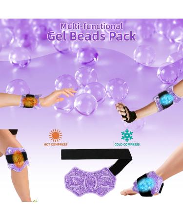 Ankle/Sport Foot Ice Therapy Wrap - Hot Cold Gel Pack with Adjustable Brace for Sprains, Plantar Fasciitis, Achilles Tendonitis - Purple - Buy Online on GoSupps.com