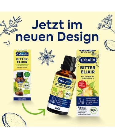 Circular Bitter Elixir | Bio Bitter Drops 50ml | Vegan Sugar-Free | Hildegard von Bingen | Herbal Extract from 11 Herbs | 1 800 Drops | Shop Now - Buy Online on GoSupps.com