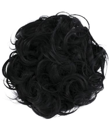 CAISHA by PRETTYSHOP Black Messy Scrunchie Bun | Voluminous Wavy Hairpiece | Heat-Resistant Synthetic Fibres - Buy Online on GoSupps.com