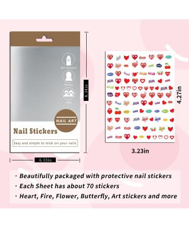 18 Sheets Nail Stickers for Nail Art Nail Decals Nail Wraps for Women Kids Girls Self-Adhesive Nail Sticker Decoration Nail File Nail Wipes Cuticle Stick S002-s004 18 Sheets - Buy Online on GoSupps.com