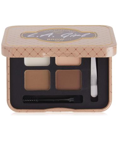 L.A. Girl Inspiring Brow Kit  Light and Bright (Light)  Brow Wax 0.035 oz.  Brow Powder 0.15 oz.  Includes Tweezers and Dual Ended Brush with Spoolie GES341 - Buy Online on GoSupps.com