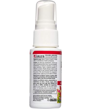 Natural Factors Bee Propolis Throat Spray 1 fl oz | Immune Support & Soothing Relief - Buy Online on GoSupps.com
