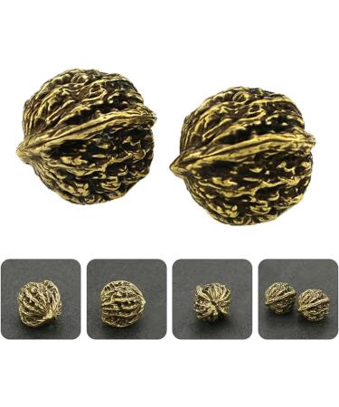 Minkissy 3 Pairs Retro Walnut Copper Hand Massage Foot Ornaments | Realistic Vintage Decorations | 3.5x3cm - Perfect Accessories for Home Decor - Buy Online on GoSupps.com