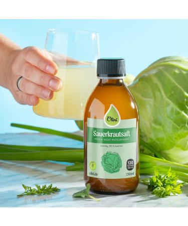 Olini Fermentation: 500ml White Cabbage Juice - Natural Probiotic Drink 100% Fresh Not Pasteurized Rich in Vitamin C No Preservatives - Buy Online on GoSupps.com